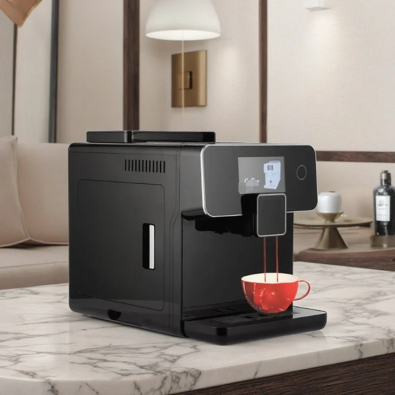 Compact high-tech home smart fully automatic coffee machine with touch screen