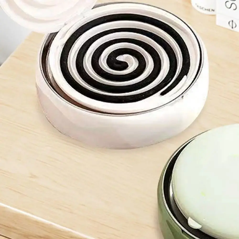 

Anti-Mosquito Mosquito Coil Holder Heat-Resistant Stable Base Mosquito Coil Bracket with Tray Sandalwood Incense Burner Camping