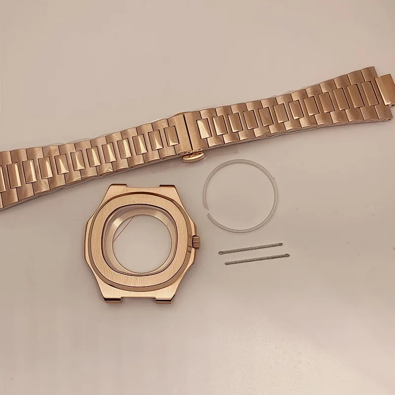 Case for NH35 Watch Accessories 41MM Nautilus Case Strap Full Set of Sapphire Glass for NH38 Movement