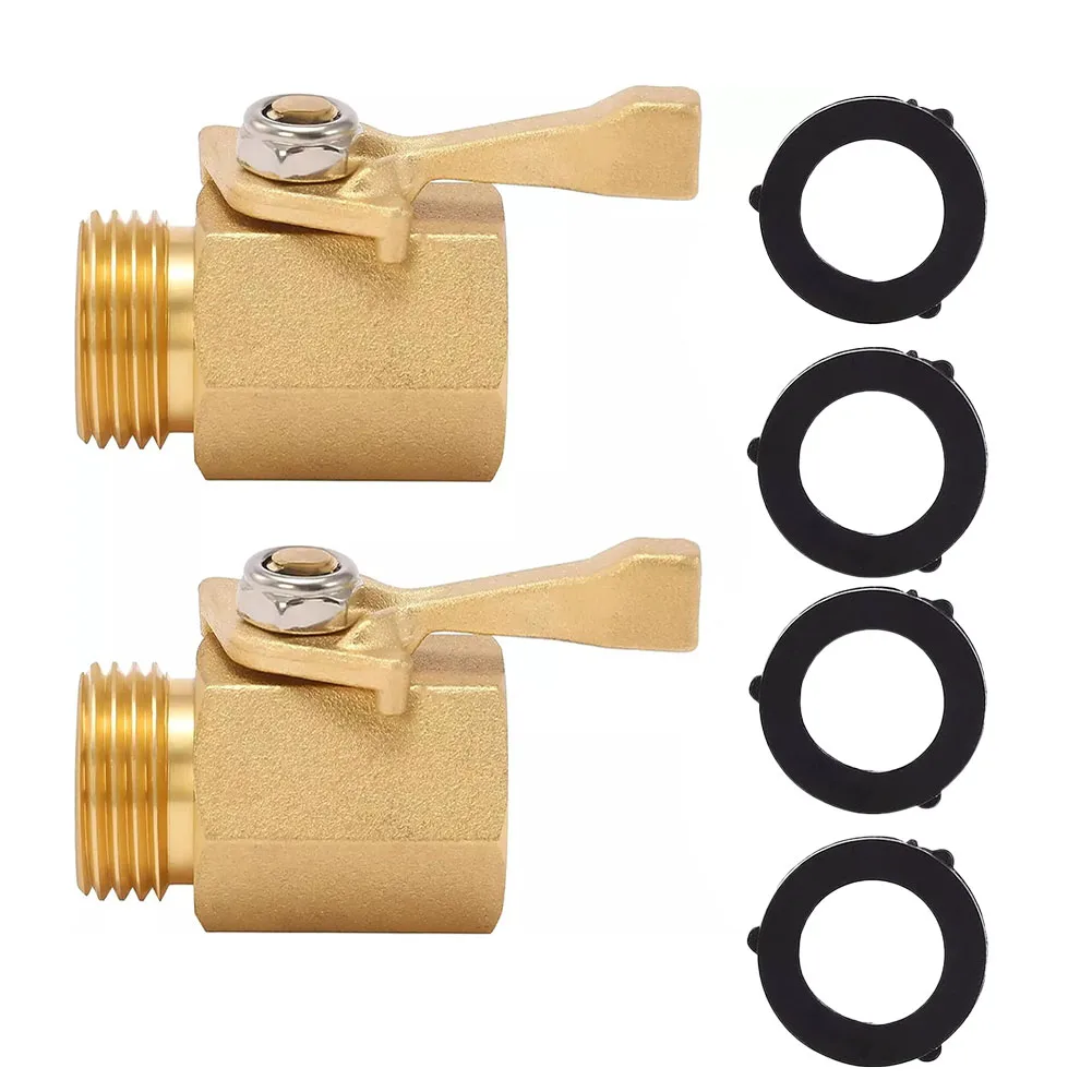 

2 Set Globe Valve Kit Garden Hose Stop Valve Super Heavy Duty Garden Hose Shut Off Valve Watering Connector Parts