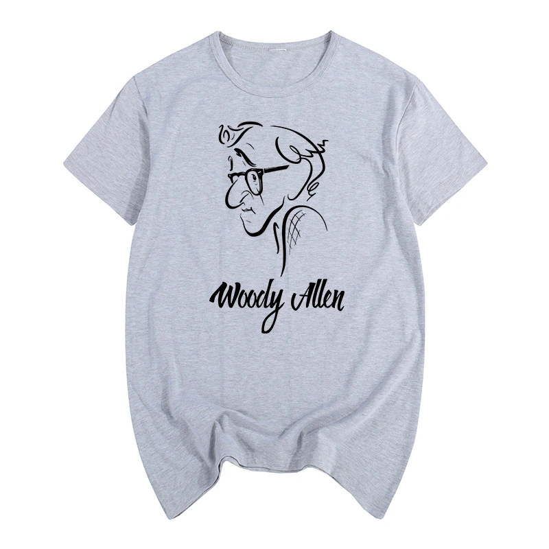

woody allen line short sleeve Summer print T-shirt Cotton Men T shirt New women TEE