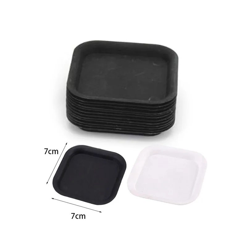 

5pcs 7cm Mini Square Plastic Plant Flower Pot Trays Home Garden Office Decor Planter Pots Chassis Tray Succulent Plants Pot C2