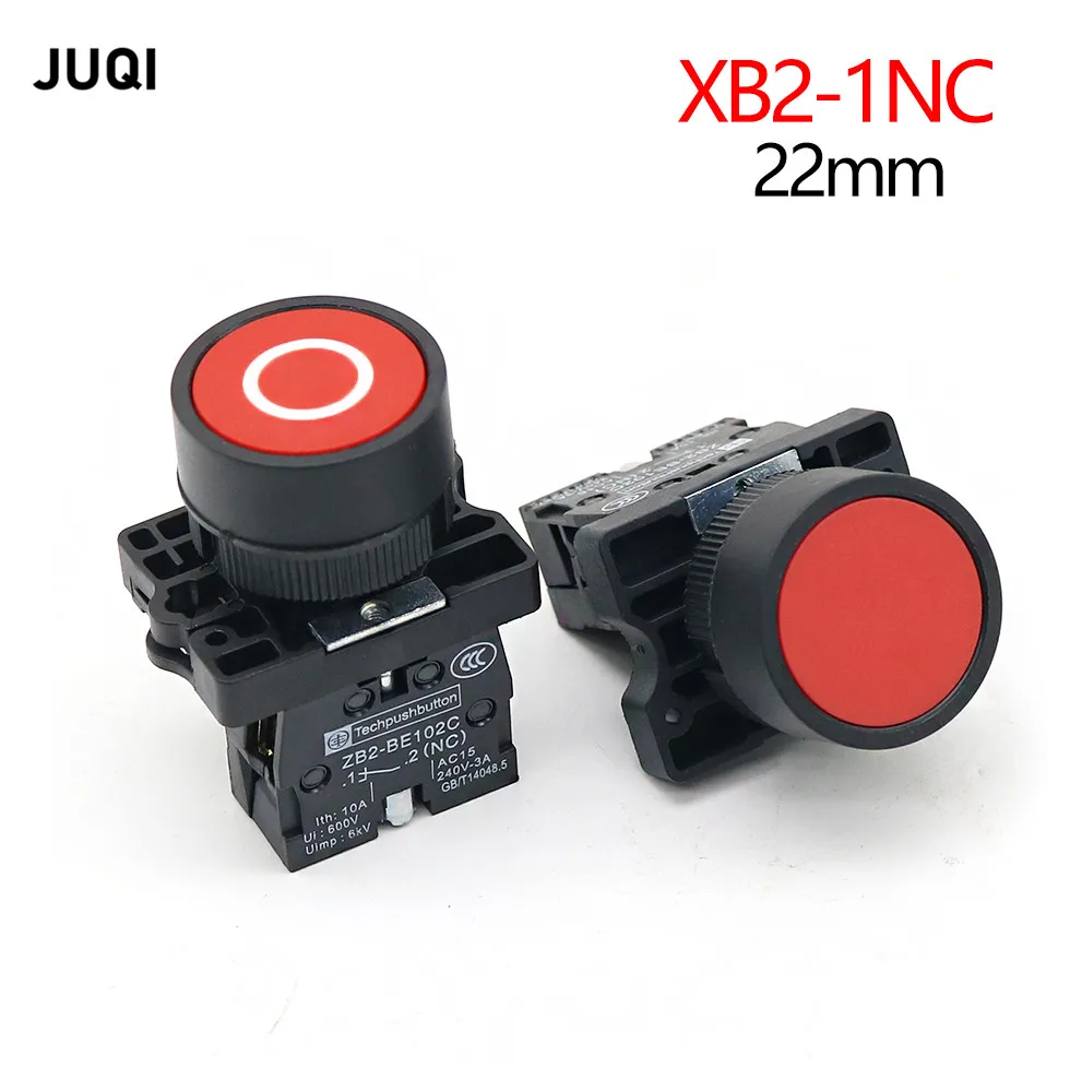 

1 шт. XB2-42/XB2-142/XB2-4342 NC мгновенный кнопочный переключатель с самовозвратом 22 мм кнопка остановки пластиковый самолет сенсорный переключатель