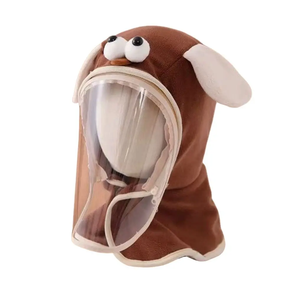 

Unisex Cartoon Winter Hat Windproof Adjustable Detachable Face Mask Cold Protection Warm Earmuffs Hat