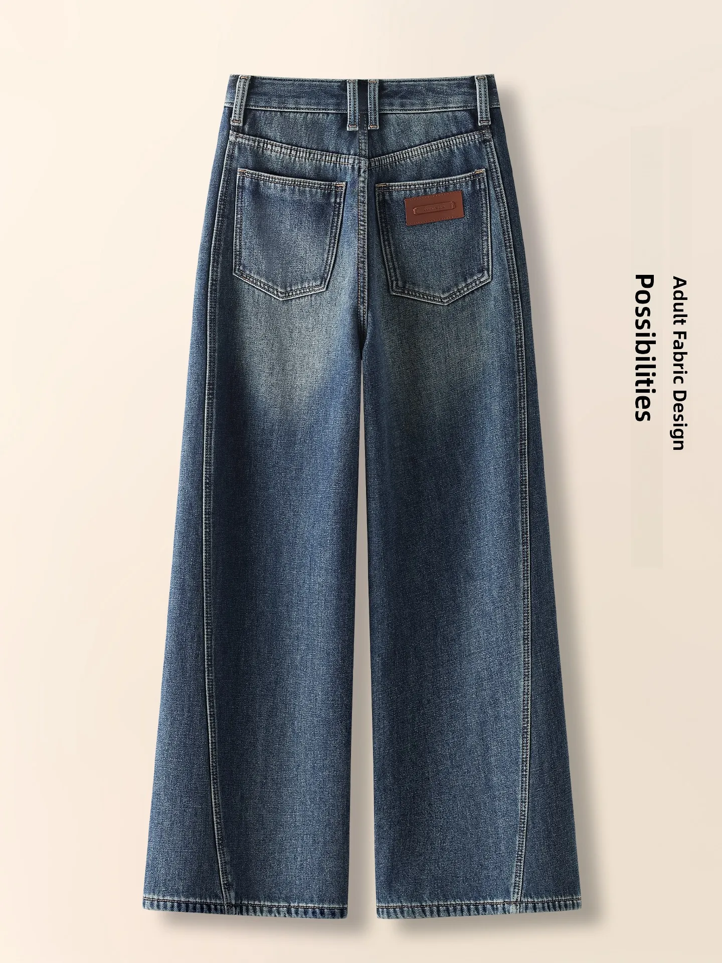 

Ретро джинсы с высокой талией и широкими штанинами для женщин, весна-осень, новая модная коллекция, свободные прямые джинсы, джинсовые брюки для женщин.
