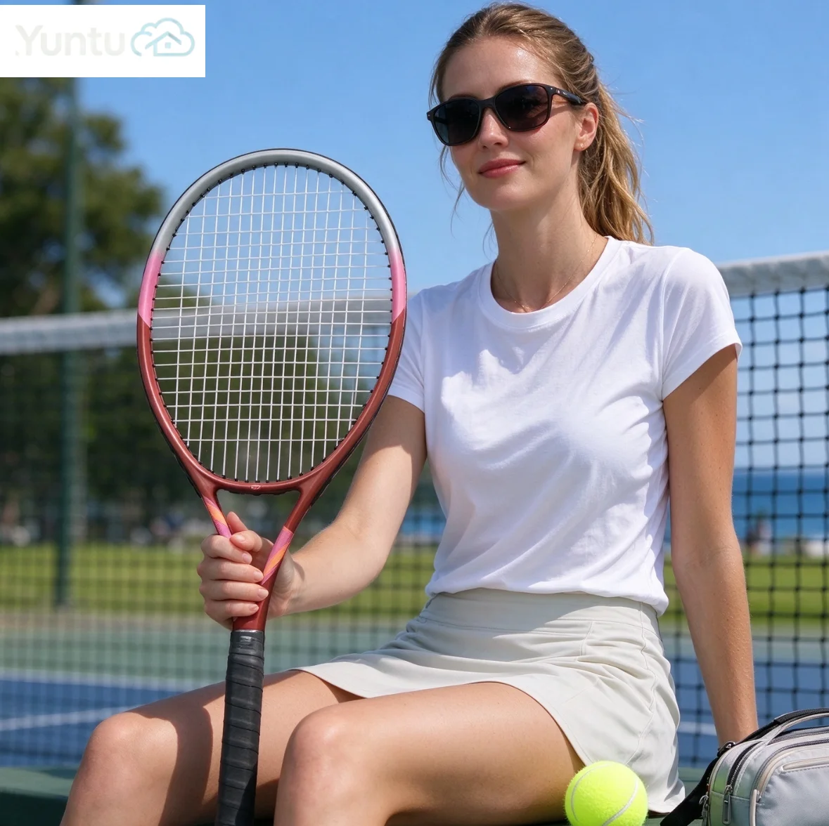 Competition Level Full Carbon Tennis Racket for Adult Players, Premium Carbon Fiber Frame Racquet for Tournament & Match Play