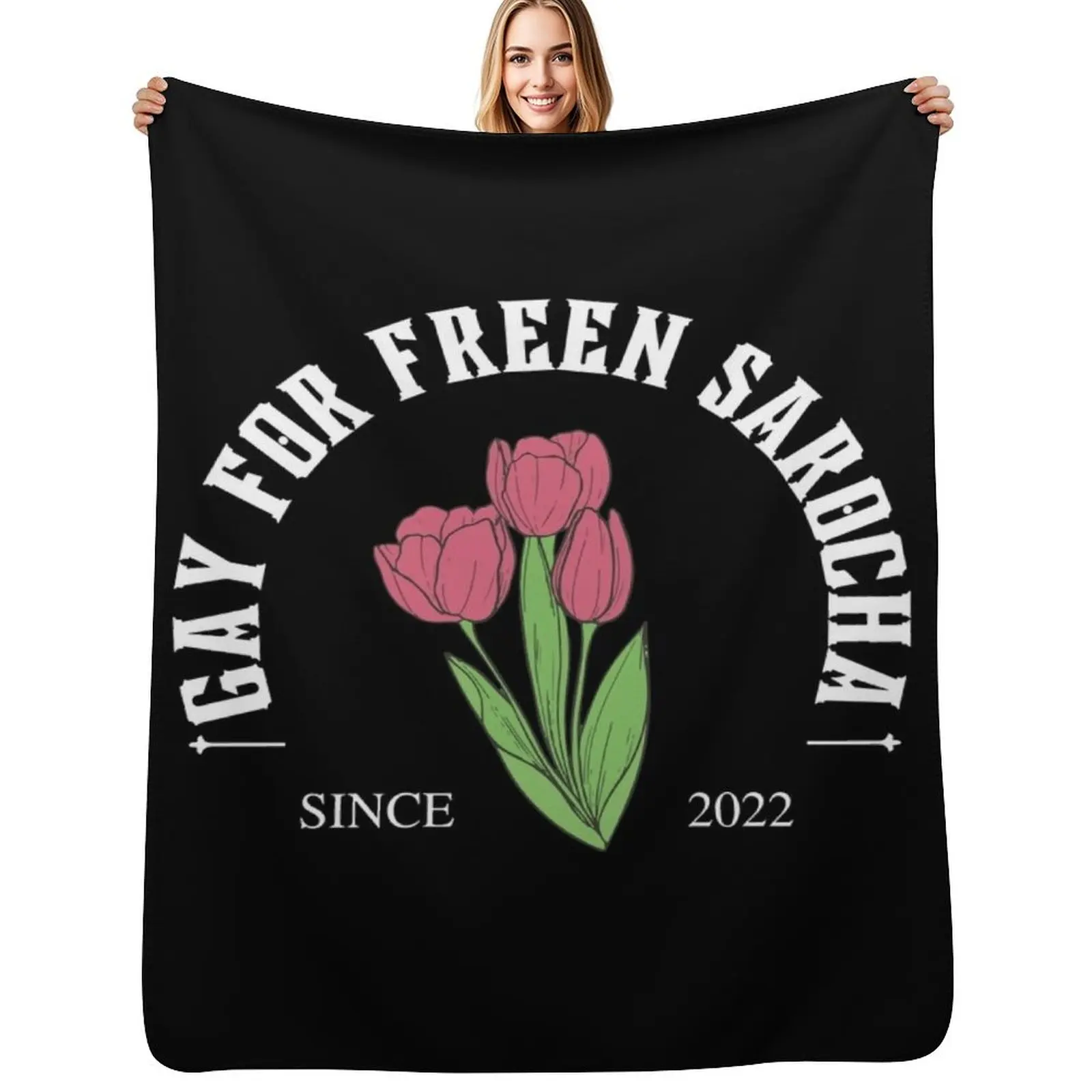 

Gay for Freen Sarocha in Black Throw Blanket Cozy Throw Blanket Birthday Gift for Him Her