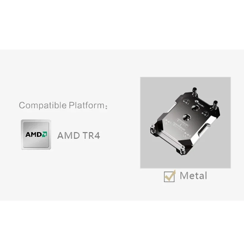 Bykski CPU Water Block Use dla AMD TR4 Socket Prostokątny procesor / miedziany metalowy radiator Płynny układ chłodzenia / CPU-SRSP3-X