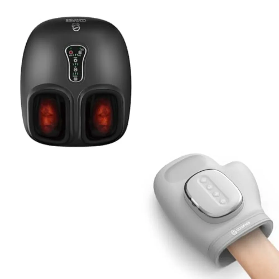 Cordless Hand Massager with Shiatsu Technology for Foot Relief in Black Portable and Rechargeable for Home or Travel Use