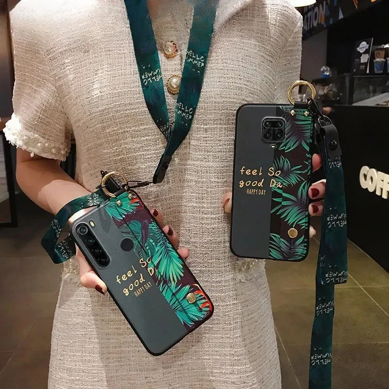 YPM 5 حافظة لهاتف Xiaomi 12t Poco F5 X5 F3 11t 13 Redmi Note 10 11 8 9 12 Pro 10C 12CNeck شريط للرسغ الحبل حامل هاتف غطاء