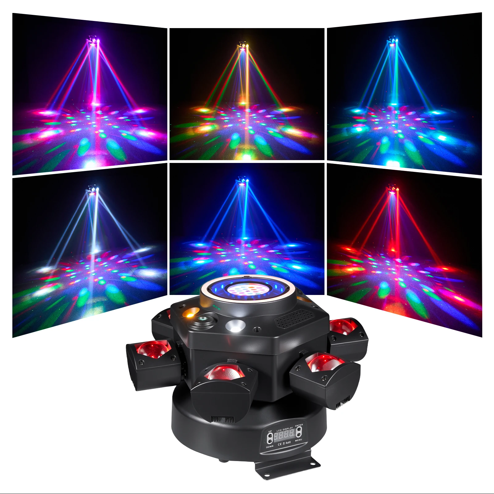 

120W RGBW Moving Stage Light with 38 LED Strips DMX512 Control & 0-20Hz Strobe for Nightclub/Wedding Events Wholesale