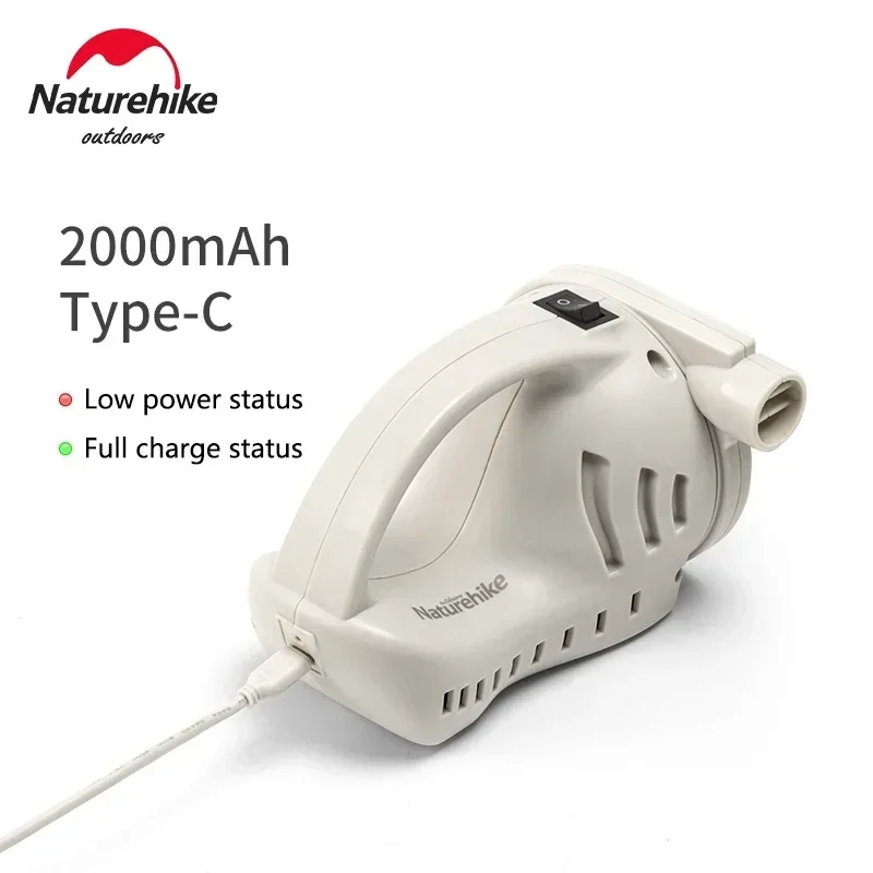 Imagem -04 - Naturehike-bomba de ar Elétrica Portátil para Barraca de Acampamento ao ar Livre Colchão Inflável Sofá Travesseiro com Bicos 4kpa 2000mah