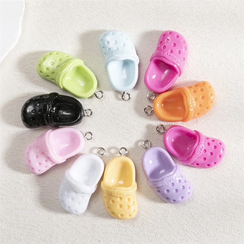 10pcs/pack Simulation Red Colored Pepper Slipper Charms Resin Pendants For DIY Crafting Earring Bracelet Jewelry Accessories ﻿