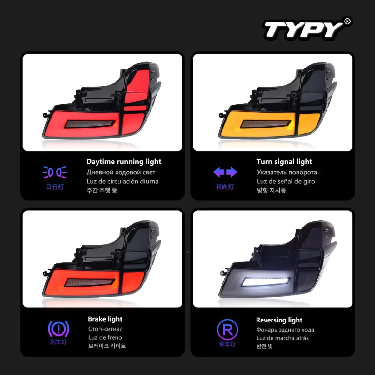 

TYPY новый светодиодный задний фонарь, обновленный, модифицированный для Toyota Alphard, светодиодный задний фонарь 2015-2023, динамический сигнальный задний фонарь, автоаксессуары