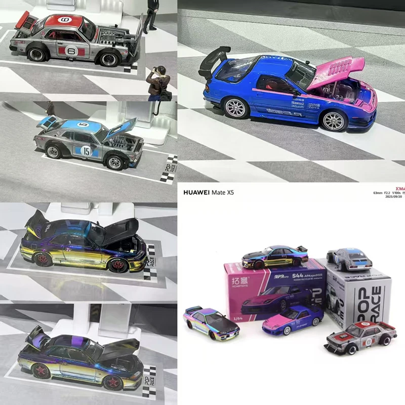 modele-de-voiture-en-alliage-d'exposition-mazda-gtr-galvanise-r32-r34-racing-2025-foshan-echelle-1-64