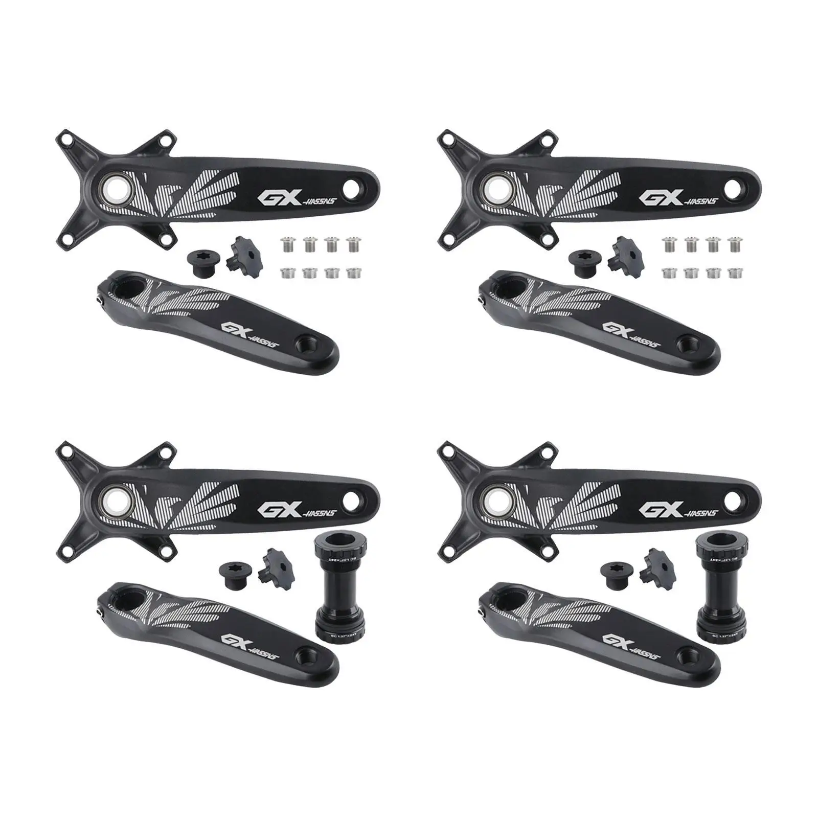 Bicycle Crank Arm Set,Bike Crankset Lightweight Aluminum Alloy Versatile Crank