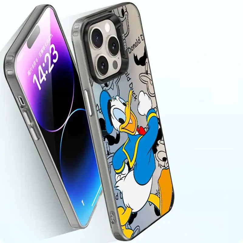 Cartoon Donald Duck Phone Case For iPhone 15 14 11 13 12 Pro Max XR X XS Plus Hard Matte Shell Protective Cover Fundas