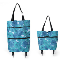 Big Capacity Grocery Folding Cart Portable Multipurpose Cart with Wheels and Removable Bag Rolling Personal Handtruck Bag