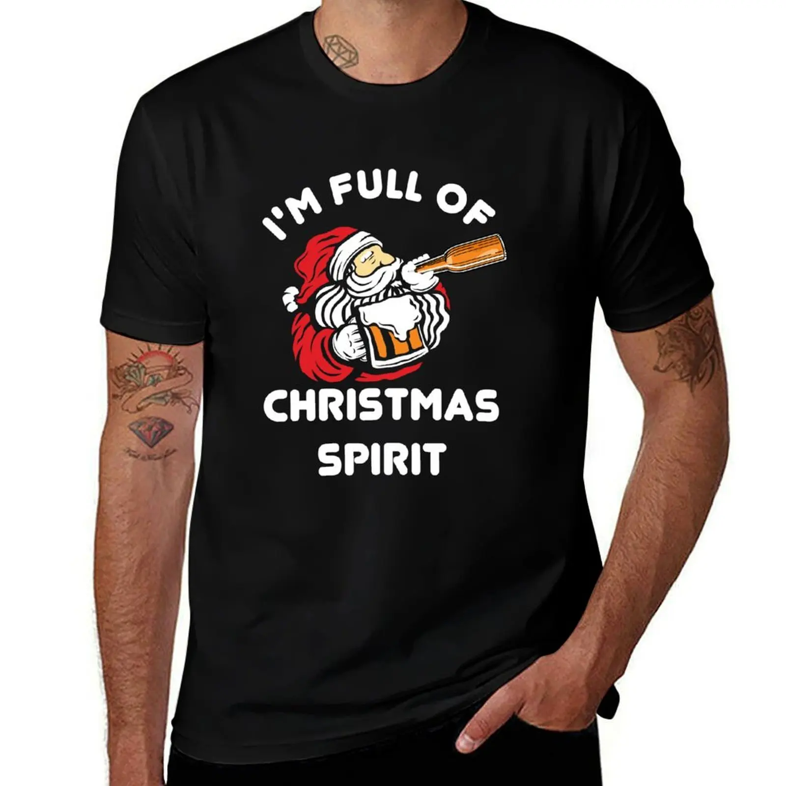 I'm Full Of christmas Spirit It's Called Vodka,funny i'm full of holiday spirit T-Shirt Durable Work Wear T-Shirt