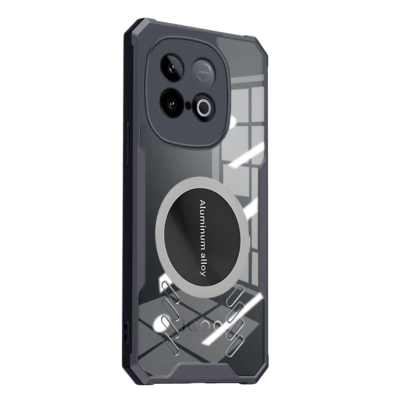 Cooling Magnetic Case for VIVO IQOO Z10 Turbo Pro Heat Dissipation Transparent Shockproof Camera Protector Cover