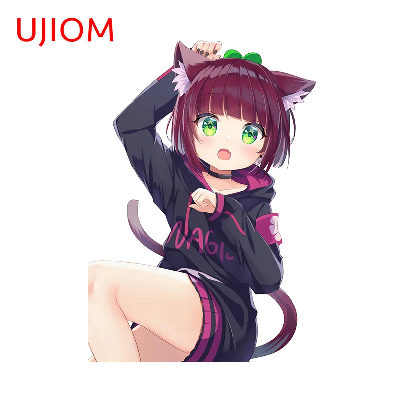 UJIOM 13cm X 8.3cm kreskówka dziewczyna Chibi Loli Nagisa Arcinia naklejki ścienne Graffiti szafa nalepka do łazienki tapety wystrój domu