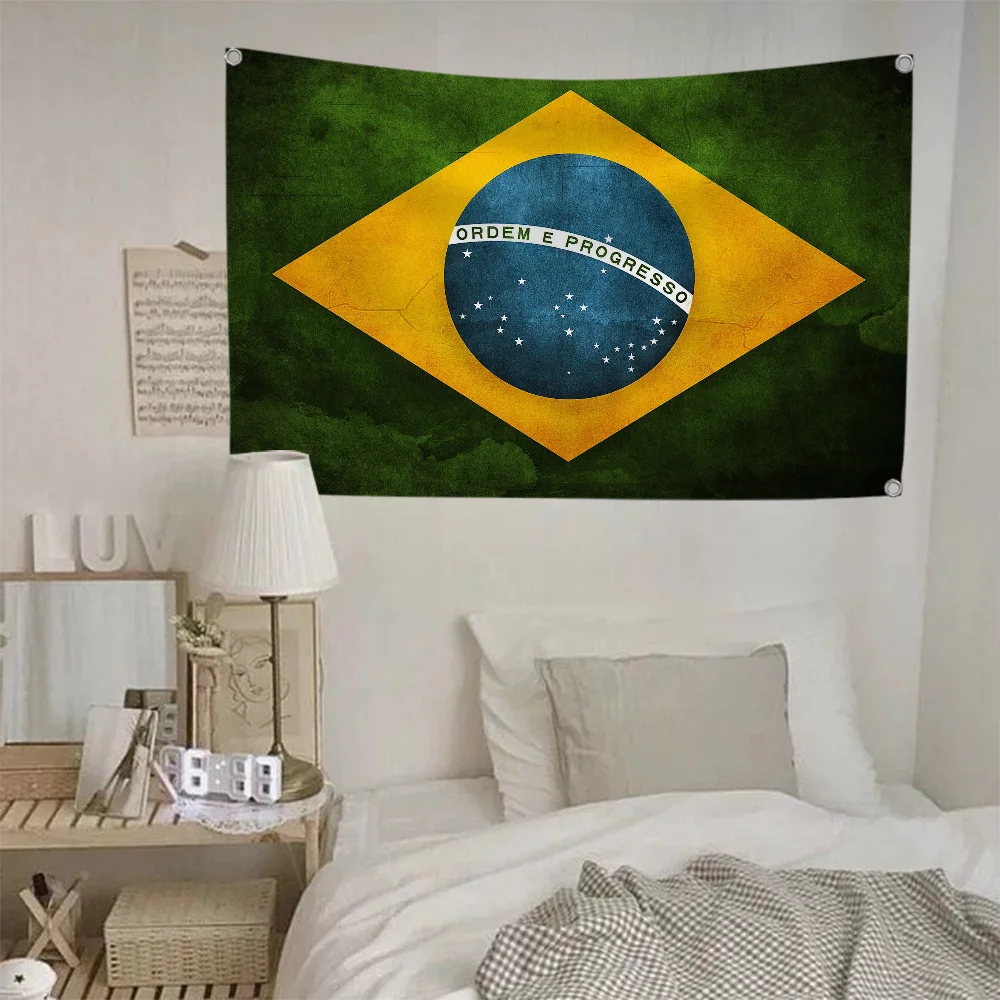 Double Penetration Brazilian Flag Home Garden Outdoor Decor Flags for Bedrooms Custom Flag to Hang Fall Decoration Tapestry