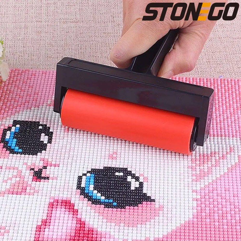 DIY Diamond Painting Tools Diamond Presses Printmaking Tools Oil Painting Roller Cylinder Rubber Cylinder Printmaking Ink Roller