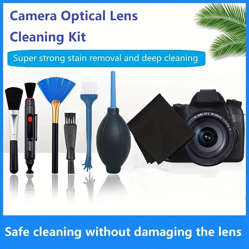 Digital Camera & Camcorder Cleaning Kit – 7-Piece Set with Lens Brush, Dust Collector, Lens Pen & Cleaning Cloth