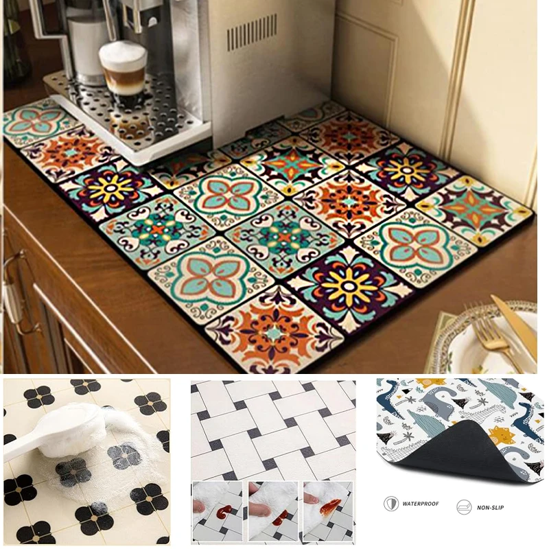 

Foldable Washing Machine Top Cover Pad Diatom Mud Dryer Protector Mat Waterproof Anti-Slip Skin-Friendly Easy Care Home Decora
