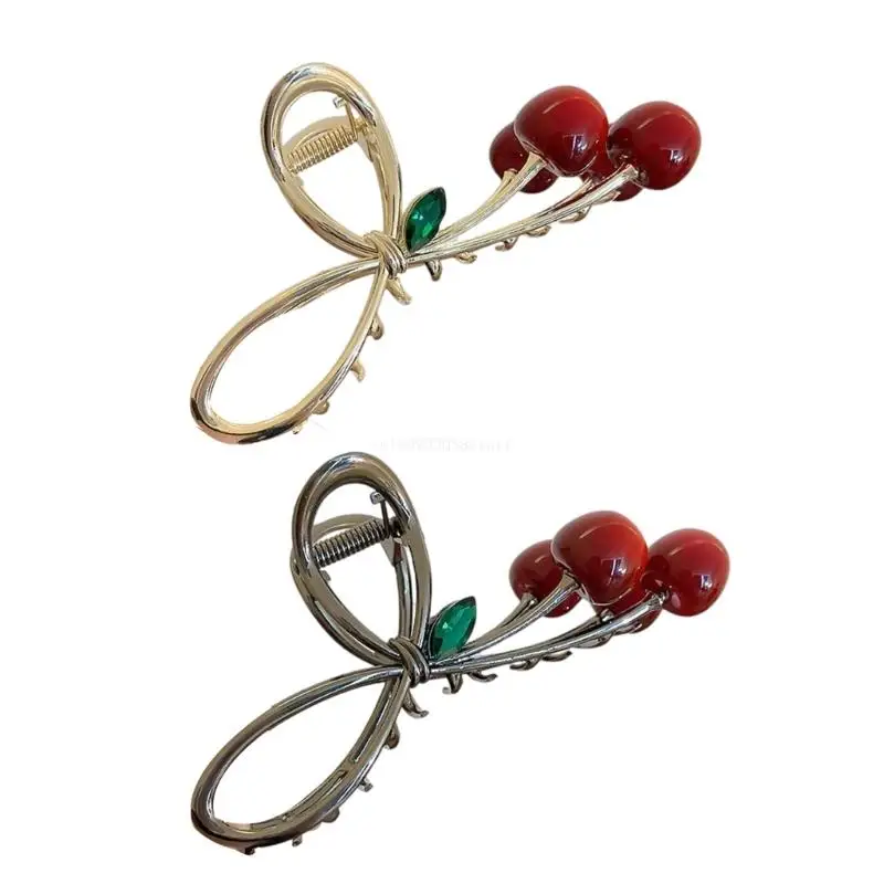 

Cherry Hair Clip for Women Fruit Barrettes Elegant Cherry Hair Clamp Clip Dropship