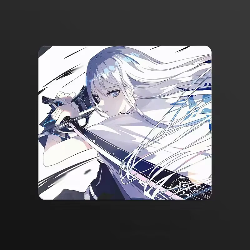 Ins لطيف أنيمي فتاة الزجاج ماوس الوسادة السلس متجمد سطح سطح المكتب حصيرة المقسى ترقية FPS مكتب الألعاب الملحقات ماوس #6