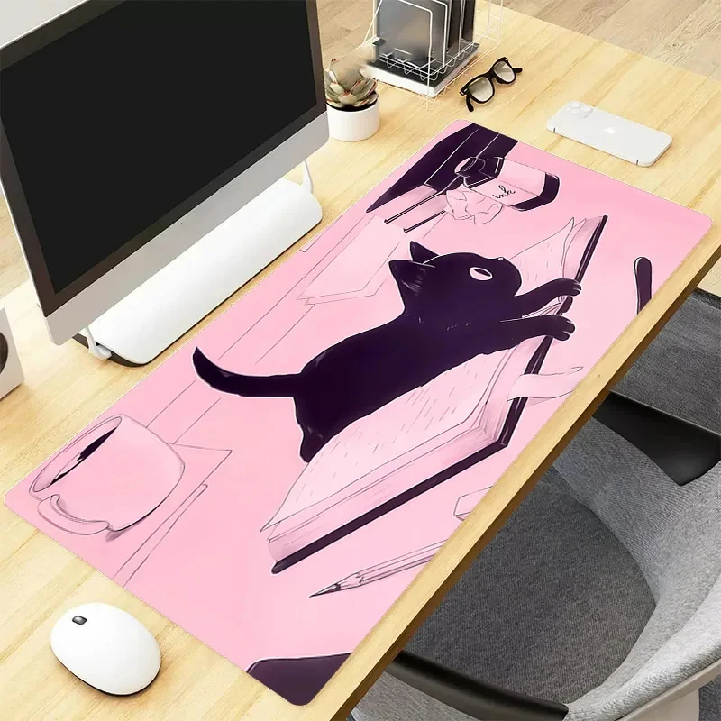 Cute Cat Large Gaming Mousepad Gamer Mouse Pad Size for Office Long Table Kawaii Desk Mat Bedroom Decoration Accessories Gift