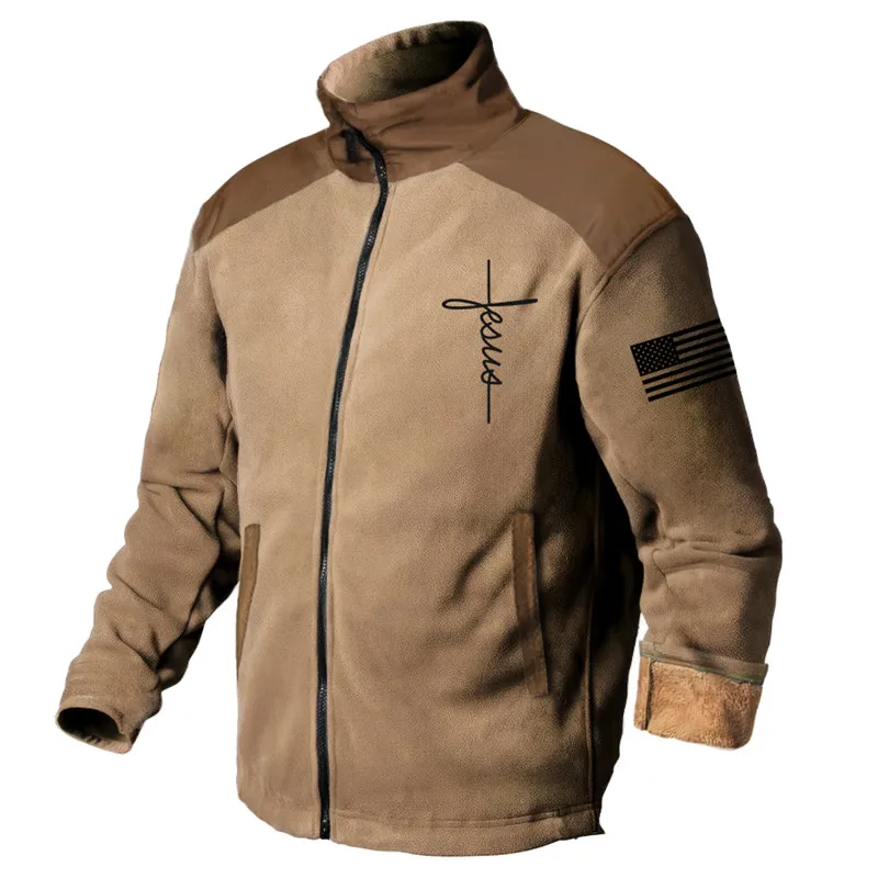 Winter new men's clothing men's jacket with fur lining men's jacket men's long sleeved men's warm physical photo 2024