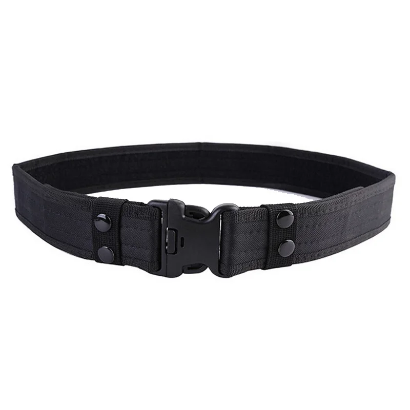 

Men Boys Outdoor Tactical Oxford Cloth Belt Black Quick Release Buckle Practical for Hunting Riding Running War Game