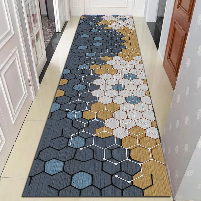 Geometric Board Living Room Area Rug Wood Stripe Corridor Hallway Carpet Rug Home Decor Bedroom Kitchen Mat Balcony Floor Mat