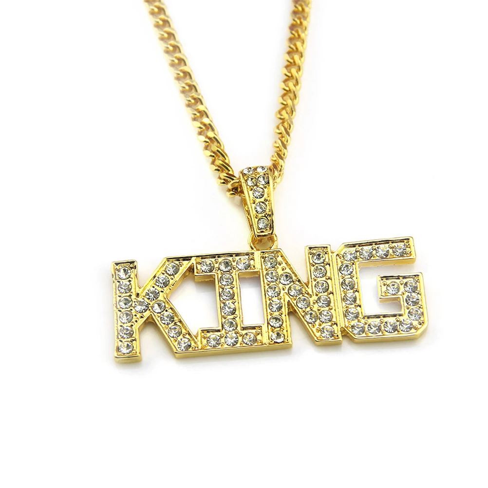 

Letter Men's Necklace for European and American Fashion Pendant Hip Necklaces