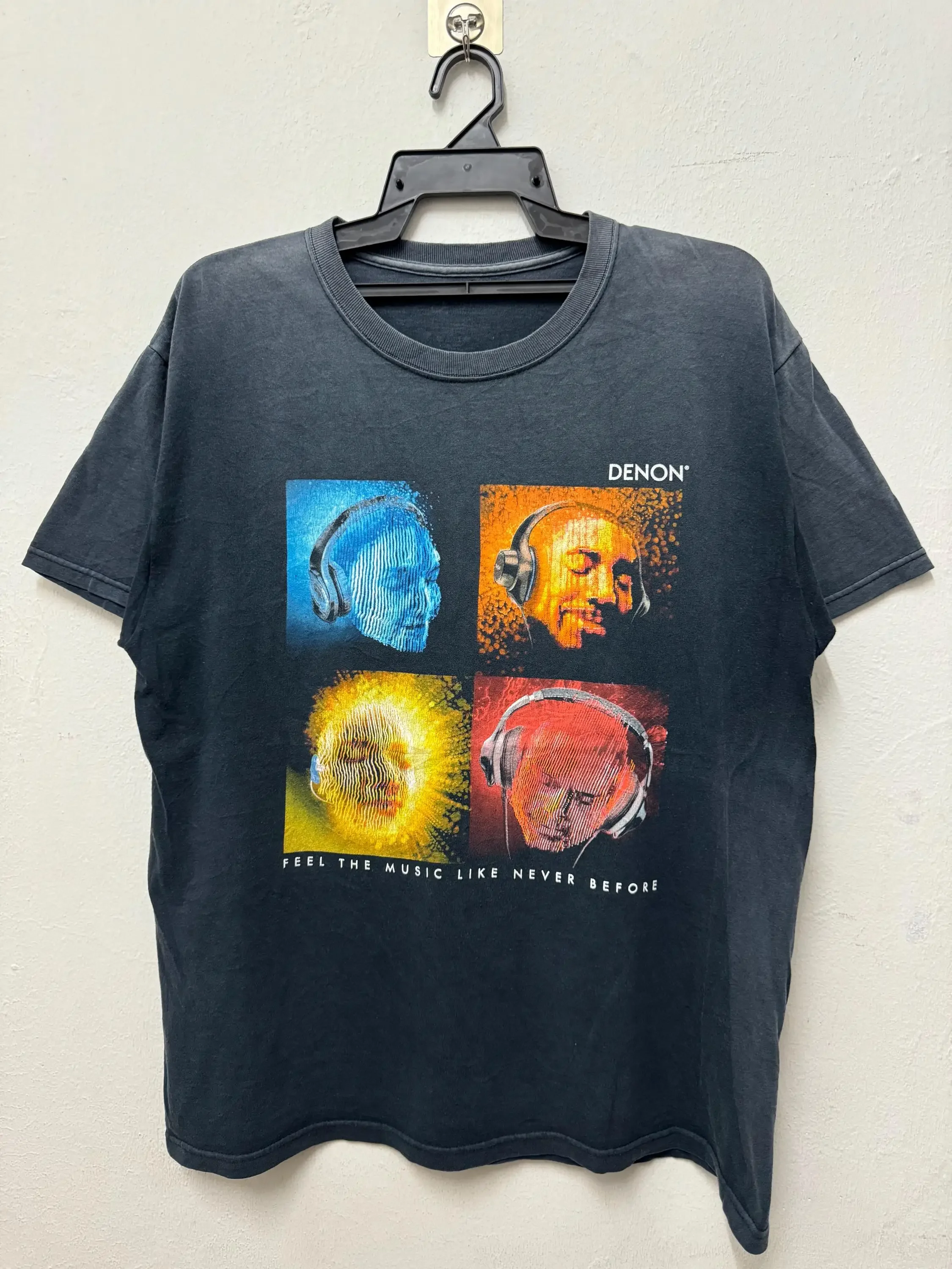 Vintage 00 s Denon Audio Products Amplifier T Shirt Music Instrument Electro Size L