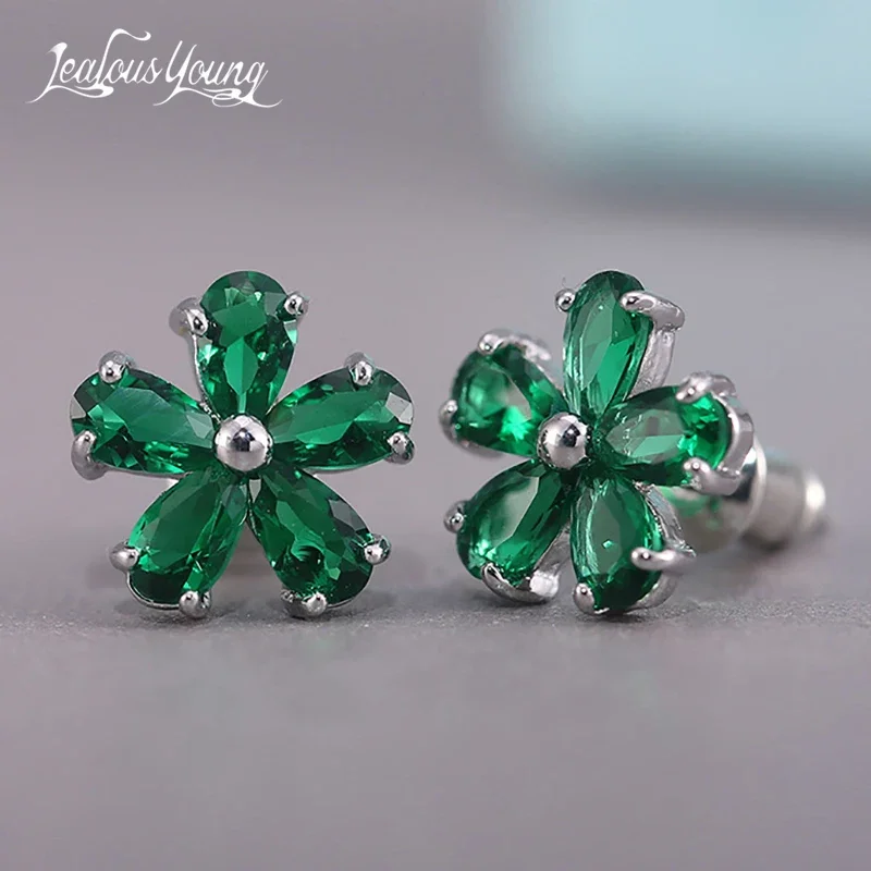 Gorgeous Flower Women Stud Earrings for Women Zirconia Wedding Party Studs Earring Friends Jewelry Brincos Boucle Oreille Femme