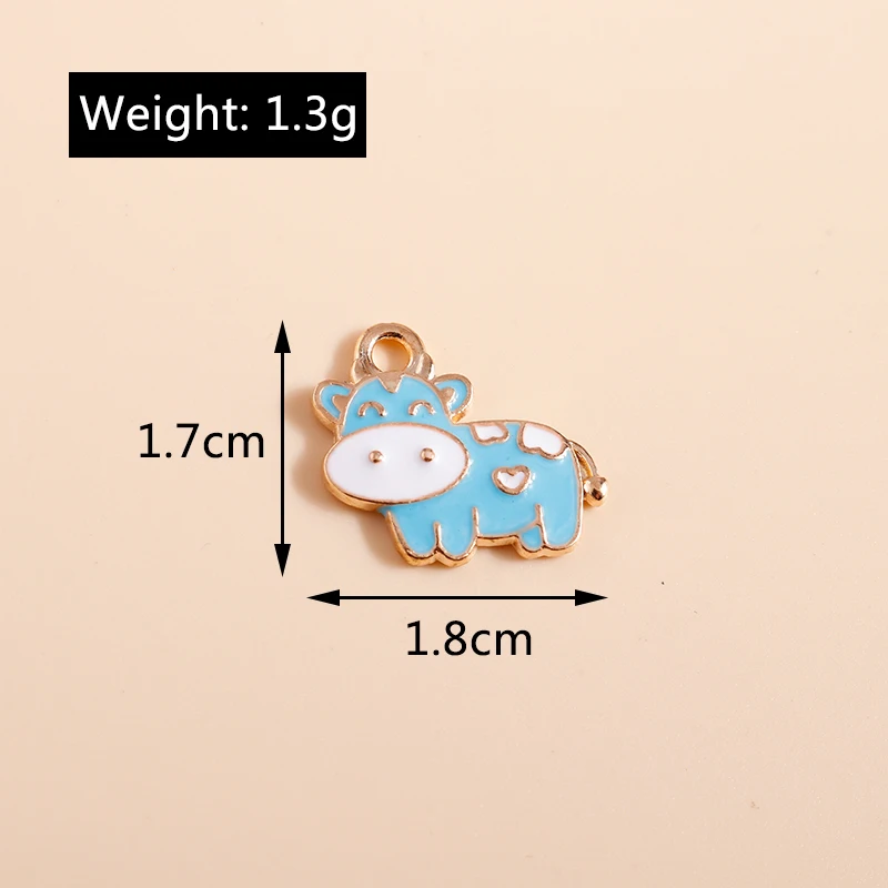 20 Stück Cartoon-Mix Emaille-Tieranhänger Elefant Katze für die Herstellung von Ohrringen, Halsketten, DIY-Bastelarbeiten, Schmuckzubehör – Detail 8