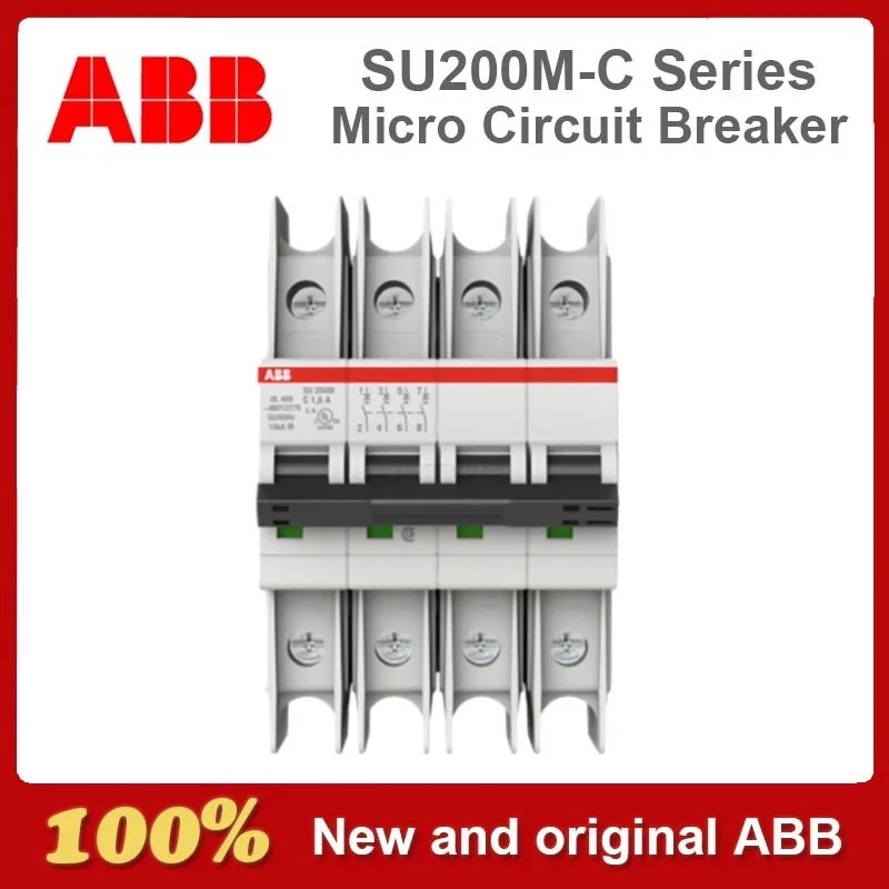 

Original ABB Miniature Circuit Breaker SU200M Series C Type 1P 2P 3P 4P 1A 2A 3A 4A 6A 10A 16A 20A 25A 32A 40A 50A 63A