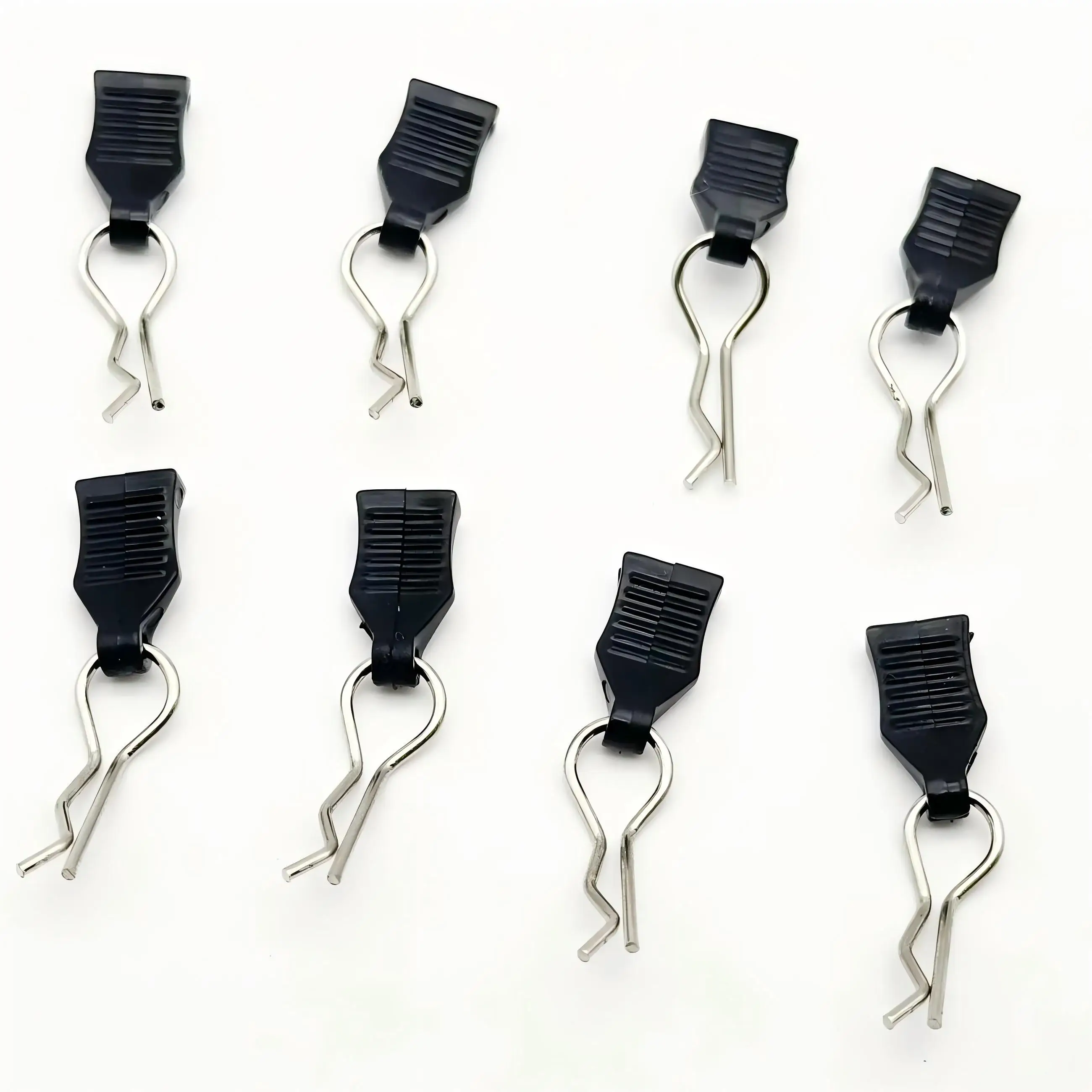 범용 RC 바디 클립 모음 키트, 1/10 1/8 1/12 1/16 스케일 자동차 트럭 버기 보트 교체 부품용 금속 R 핀 4-20개