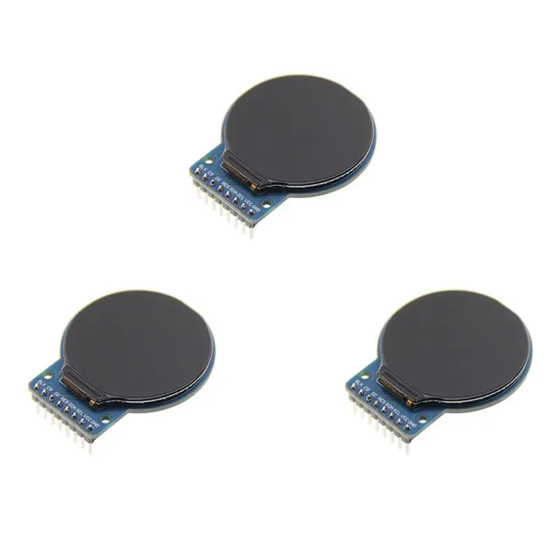 

Подарок для нее: 3 шт. 1,28-дюймовые IPS TFT LCD-экраны с полным углом обзора, круглые, с последовательным портом SPI, разрешение 240x240, цветной экран