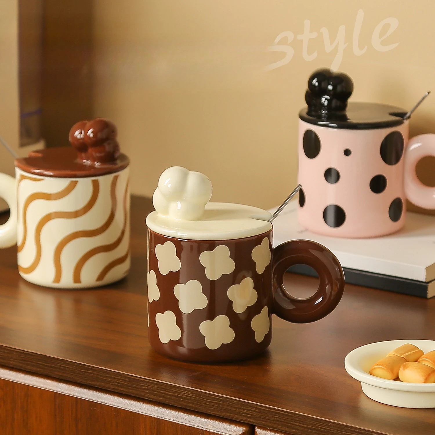 

Винтажная минималистичная керамическая кружка, кофейная чашка, эмалированный подарок для путешествий, ретро-дизайн ручной работы