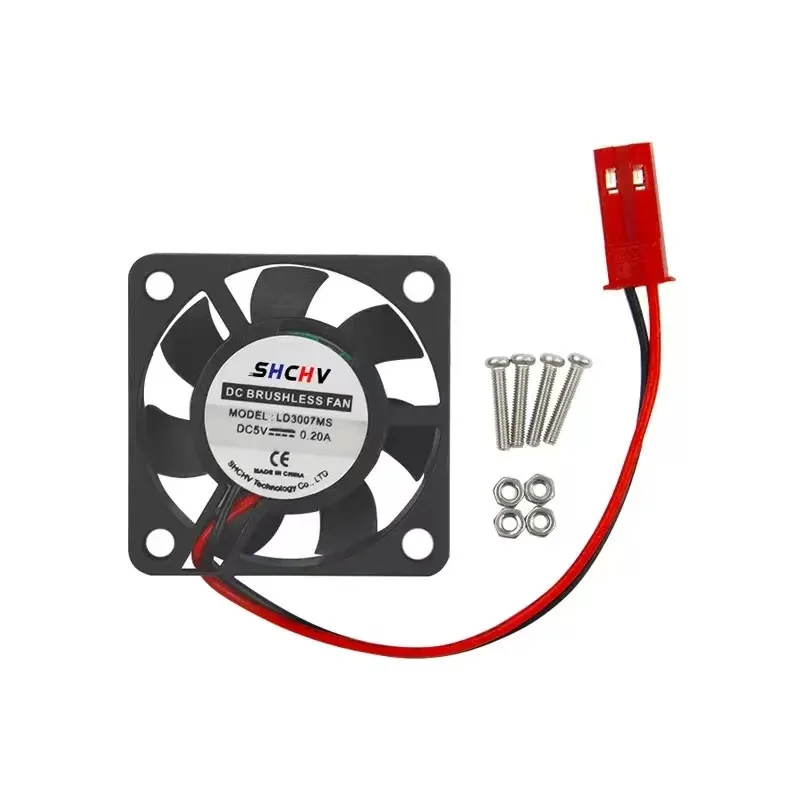 1pcs/4pcs 5V 3007 30*30*7mm DC Brushless Fan Silent Cooling Fan For Raspberry Pi 4B/3B, 3D Printer