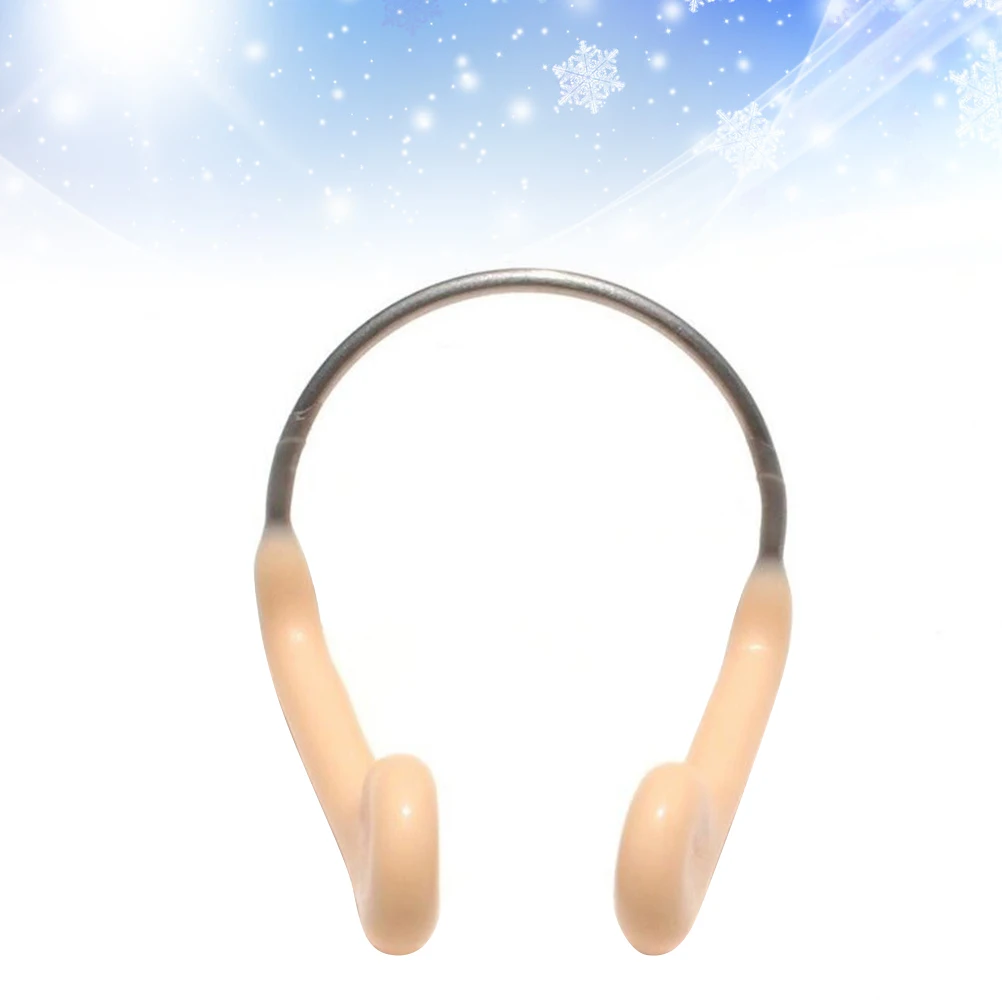 

4pcs Swimming Nose Clip Silicone Padded Reusable For Adults Smooth Stretchable Waterproof Flesh Color Free Size Nose Protector