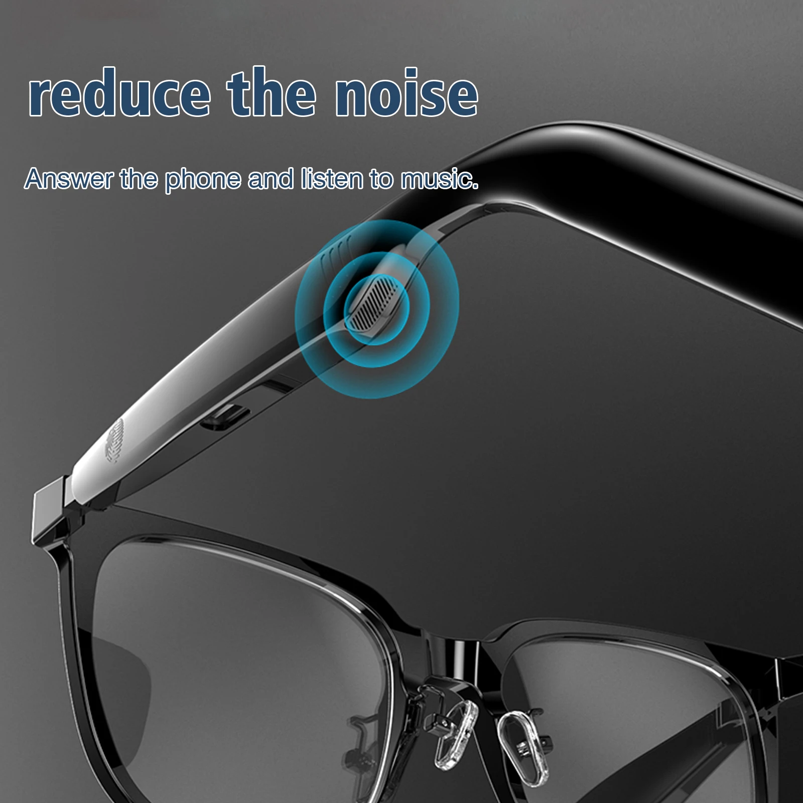 Умные очки 2025 года, можно ответить/счете вызовов, интеллектуальное шумоподавление, сенсорный голосовой помощник, унисекс, блокирующее синий свет стекло