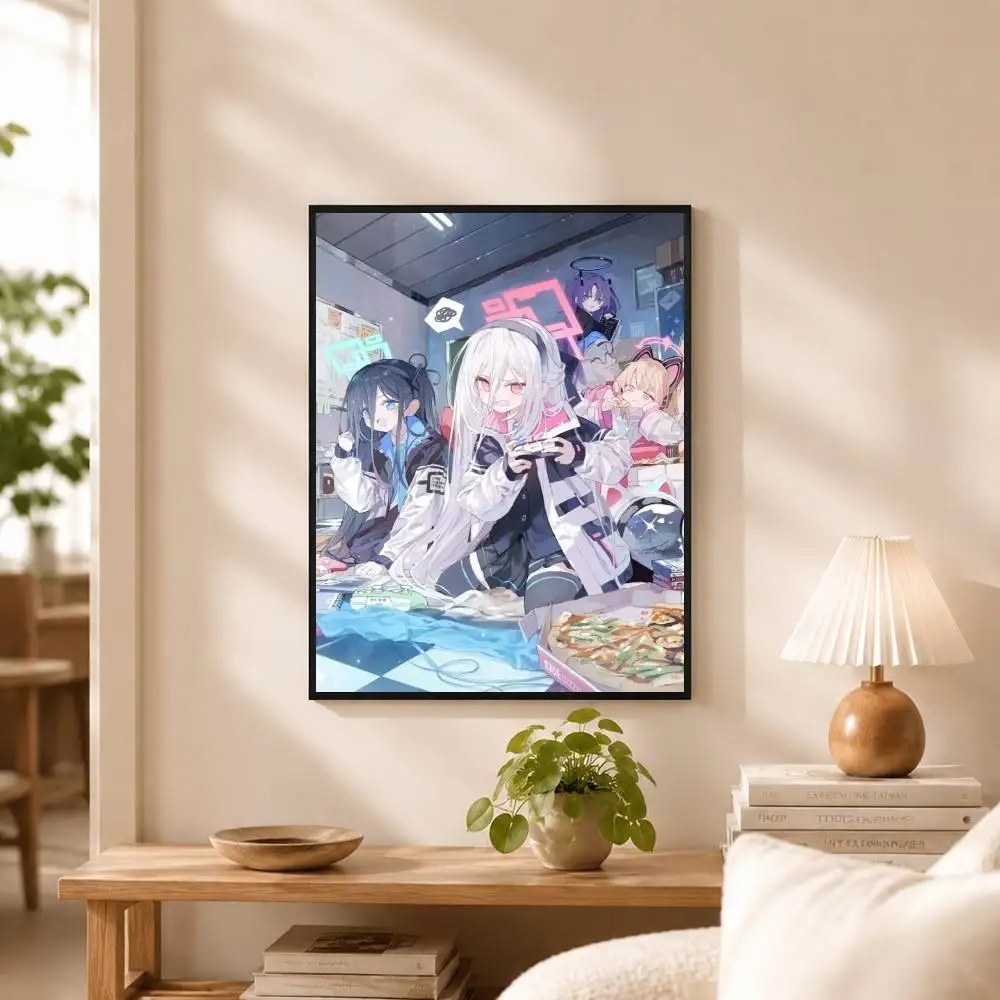 Anime B-Blue A-Archive  Poster High Quality Dorm Living Room Aesthetic Wall Decoration Painting Stickers Gift