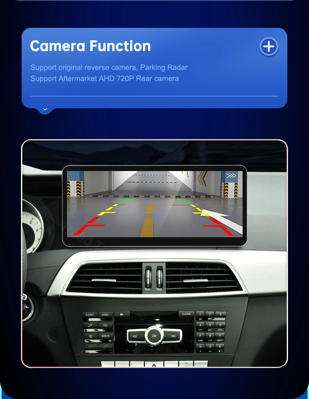 12,3 Zoll Road Top Touch Display Multimedia-Player für Mercedes Benz C-Klasse W204 2011-2012 NTG4.5 GPS Carplay Bildschirm – Detail 17
