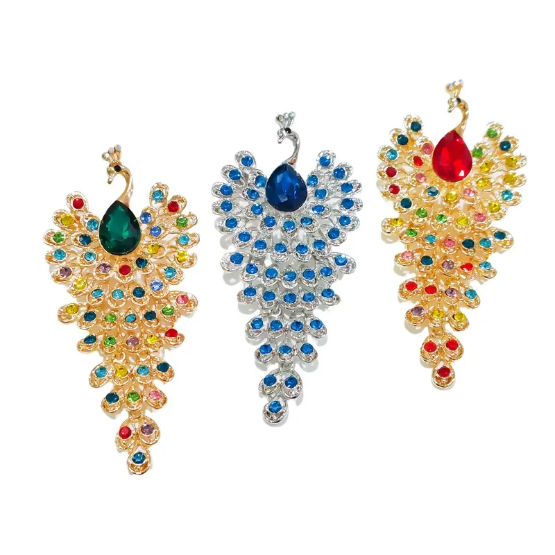 

Fashion Diamond-encrusted Peacock Brooch Female Niche High-end Pin DIY Simple Light Luxury Corsage Brooches for Women