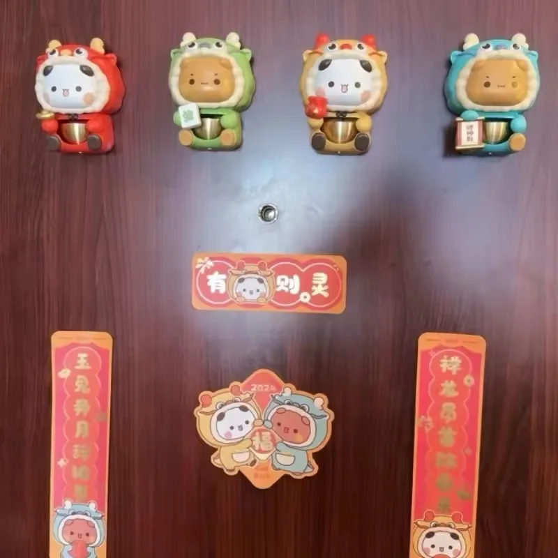 Bubu и Dudu колокольчики, магнитный дверной звонок, аниме-фигурка, модель куклы, дверной звонок, кулон, орнамент, коллекция, колокольчик, декор, игрушки